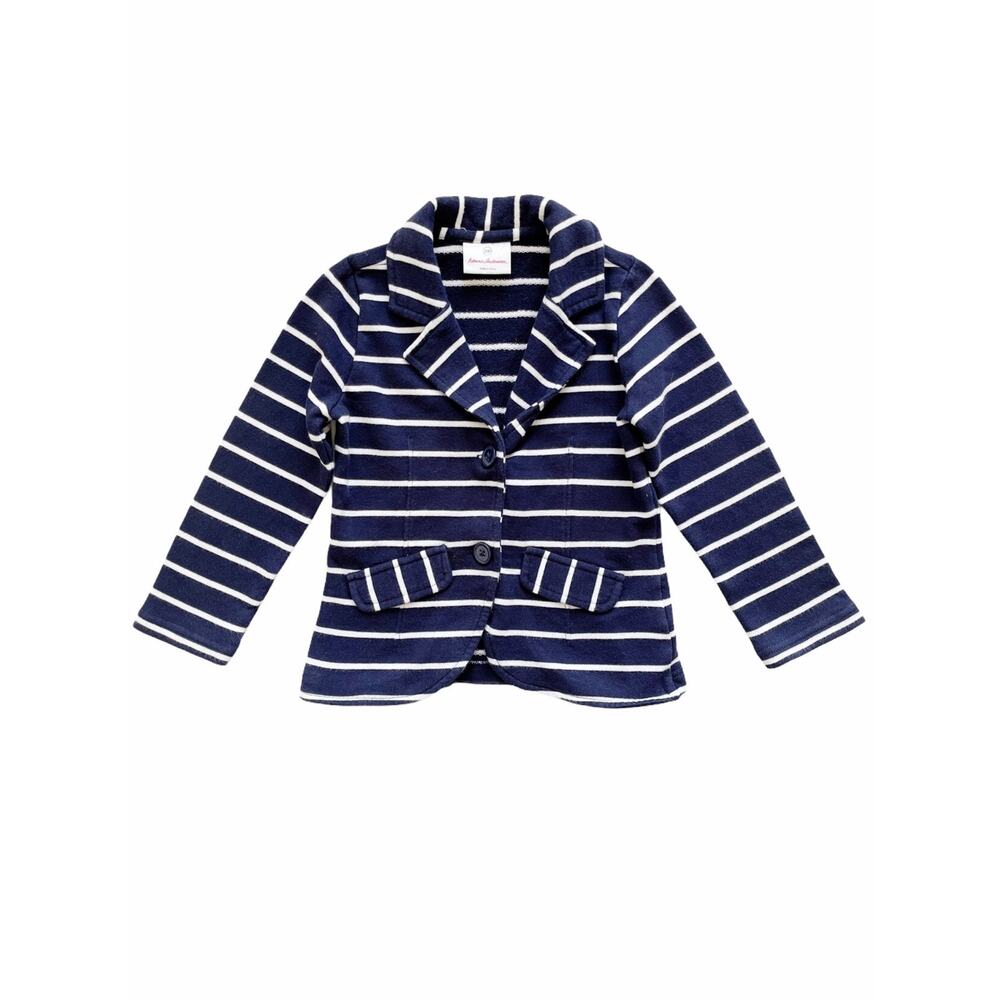 Hanna Andersson Navy Striped Jersey Blazer Size 4